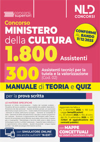 Concorso ministero della cultura 1800 posti. 300 assistenti tecnici 