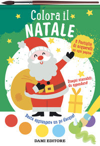 Colora il natale - 6 pastiglie di acquerelli su ogni pagina 