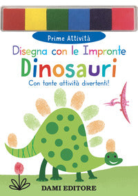 Dinosauri - disegna con le impronte con 6 tamponi di inchiostro 