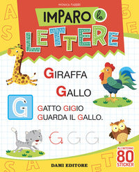Imparo le lettere con adesivi 