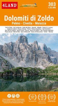 Dolomiti di zoldo pelmo civetta moiazza 1:25.000 