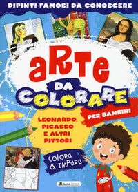 Leonardo picasso e altri pittori - arte da colorare per bambini 