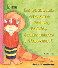 Bambina che ama tanto tanto tanto tanto i dinosauri 