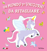 Mondo di unicorni da ritagliare 